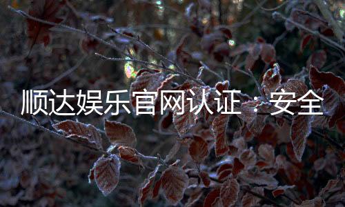 顺达娱乐官网认证：安全可靠的官方平台体验指南